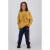 Vingino oversized sweater met print – okergeel