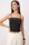 TRENDYOLMİLLA Dames Zwart Effen Mouwloos Getailleerd Blouses