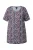 Ulla Popken Shirt  marine / lichtgrijs / oranje
