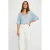 Morgan top met glitter lichtblauw