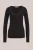 WE Fashion – Dames jersey T-shirt met kant – Zwart – Katoen –