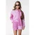 Colourful Rebel regular waist gestreepte casual short roze
