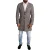 Glen Plaid Wollen Jas met Lange Mouwen