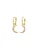 Pilgrim Oorbellen ‘Evgenia’  goud / wit