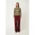 Modström wide leg jeans met ceintuur – wijnrood