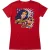 Wonder Woman Popart-T-shirt met nauwsluitende pasvorm voor dames (Rood)