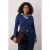 Trendyol Curve Dames Donkerblauw Effen Lang Regular fit Grote maten Blouses