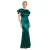 Lang Leve Vrouwelijke Satijnen Mermaid Robe Moulante met Lange Vlinder Mouwen Goddiva