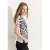 Cecil Dames T-shirt in materiaalmix in Wit