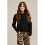 WE Fashion vest zwart fijn gebreid
