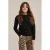 WE Fashion vest zwart fijn gebreid