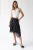 Hoge Taille Pois Tulle Midi Rok