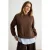 TRENDYOLMİLLA Dames Bruin Effen Lang Oversized Sweatshirts