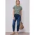 Street One Dames Shirt met losse schouders en strepen in Groen