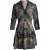 Sandro Rayan mini-jurk met V-hals en print in veelkleurig polyester