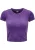 Urban Classics – Short Velvet tee Top – M – Paars