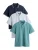Next Shirt  navy / pastelblauw / jade groen / wit