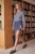 TRENDYOLMİLLA Dames Blauw Geruit Lang Oversized Overhemden