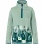 Regatta Frankie-fleecejas met halve rits in luipaard- en camouflageprint van borg voor dames (Gletsjer Groen)
