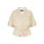 Red Button blouse beige