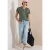 Cecil Dames Shirt met splitnek in effen kleur in Groen