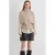 ROUGE EDIT wollen gemêleerde gebreide trui – beige