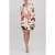 Reiss Printed Shift Dress Cream/red