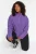 Trendyol Curve Dames Paars Effen Lang Oversized Grote maten Sweatshirts