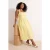 Trendyol Curve Dames Geel Effen Kort / Mini Mouwloos Casual A-lijn Grote maten Jurk