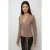 Zachte Touch Gebreide V-Hals Lange Mouwen Viscose Blouse