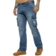 Enzo | heren Cargo Combat Jeans – Blauw