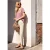 Street One Studio Dames Broek met Mid Waist-taille en Straight Leg-pijpen in een Loose Fit-pasvorm in Beige