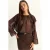 Rimpelige Chiffon Ronde Hals Blouse