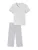 SCHIESSER Korte pyjama ‘Casual Essentials ‘  grijs gemêleerd / wit