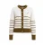 FRNCH gestreept gebreid vest met wol – wit