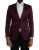 Bordeaux Satijnen Blazer Slim Fit
