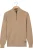 Baileys Half-Zip Sweater lichtbruin, Effen