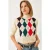 Geometrische Jacquard Coltrui Korte Gebreide Top