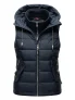 Marikoo dames gewatteerd vest – Taisaa, licht met capuchon & snackvak