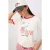 TRENDYOLMİLLA Dames Ecru Grafisch Lang Oversized T-shirts