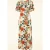 Topvintage exclusive ~ Scarlet Floral Slinky maxi jurk in gebroken wit
