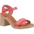 Hush Puppies Georgia Kurk Leren Dames Koraal Sandalen