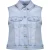 Geisha Jeans Jacket Sleeveless Bleached Denim
