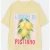 Trendyol Curve Dames Geel Grafisch Kort Oversized Grote maten T-shirts