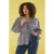 Trendyol Curve Dames Donkerblauw Geruit Lang Regular fit Grote maten Blouses