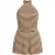 Trendyol Curve Dames Meerkleurig Gestreept Kort / Mini Mouwloos Skater Grote maten Jurk