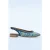 Zoe Zigzag Softline Vegan slingbacks in blauw