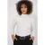 Gestreepte Halve Col Lange Mouw Top met Steen Detail