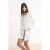 TRENDYOLMİLLA Dames Wit Effen Lang Relaxed fit Blouses