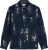 Scotch & Soda Trui Jacquard Relaxed-Fit Overshirt Navy heren